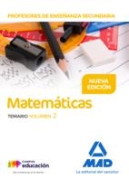 PROFESORES DE ENSEÑANZA SECUNDARIA MATEMÁTICAS TEMARIO VOLUMEN 2 | 9788414211519 | GARCIA LUCAS, ISABEL/GOMEZ GOMEZ, JESUS/NAVARRO CAMACHO, JORGE/GARCIA GOMEZ, FULGENCIO/PINA CORONADO