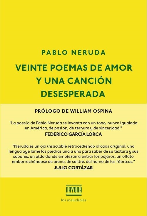 VEINTE POEMAS DE AMOR Y UNA CANCIÓN DESESPERADA | 9788416259595