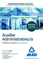 AUXILIAR ADMINISTRATIVO/A TEMARIO GENERAL 2 CORPORACIONES LOCALES | 9788414224878