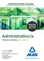 ADMINISTRATIVO/A TEMARIO GENERAL VOLUMEN 1 CORPORACIONES LOCALES | 9788414225608