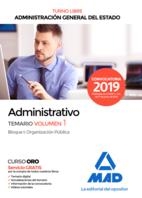 ADMINISTRATIVO DE LA ADMINISTRACIÓN GENERAL DEL ESTADO (TURNO LIBRE). TEMARIO 1 | 9788414229170