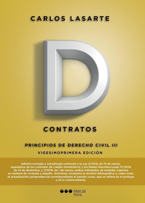 PRINCIPIOS DE DERECHO CIVIL 3 CONTRATOS | 9788491236733 | LASARTE ÁLVAREZ, CARLOS