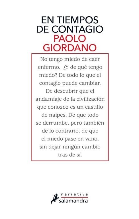 EN TIEMPOS DE CONTAGIO | 9788418107542 | GIORDANO, PAOLO