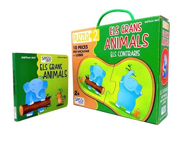 GRANS ANIMALS. ELS CONTRARIS. LLIBRE + 10 PUZLE 2 PZS | 9788418127731 | SHANI ZUKERMAN & CARMIT ALBECK