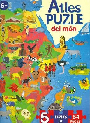 ATLES PUZLE DEL MÓN. 5 PUZLES DE 54 PECES | 9788417452704