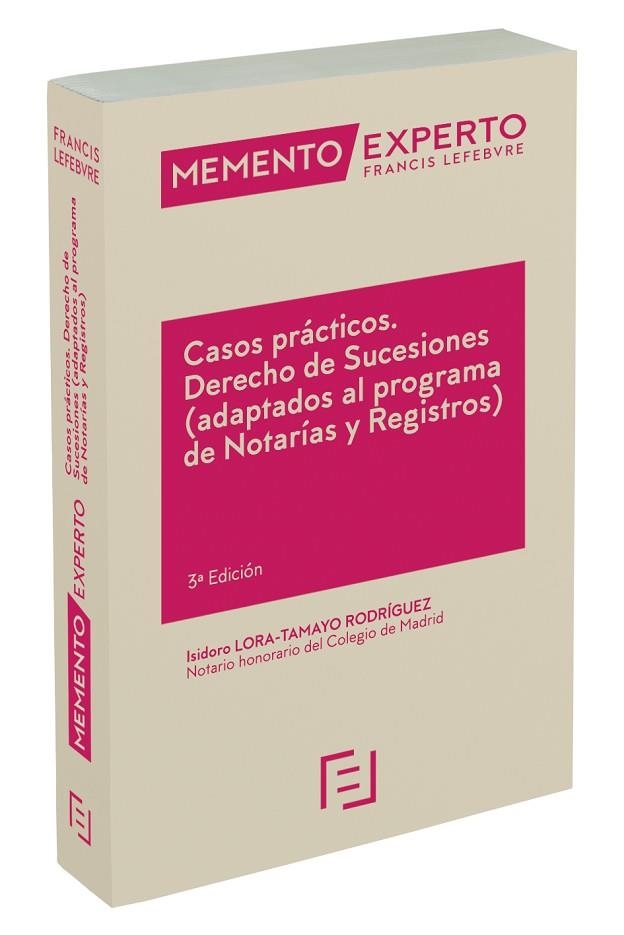 MEMENTO EXPERTO CASOS PRÁCTICOS. DERECHO DE SUCESIONES (ADAPTADOS AL PROGRAMA DE NOTARÍAS Y REGISTROS | 9788418405457 | LEFEBVRE-EL DERECHO