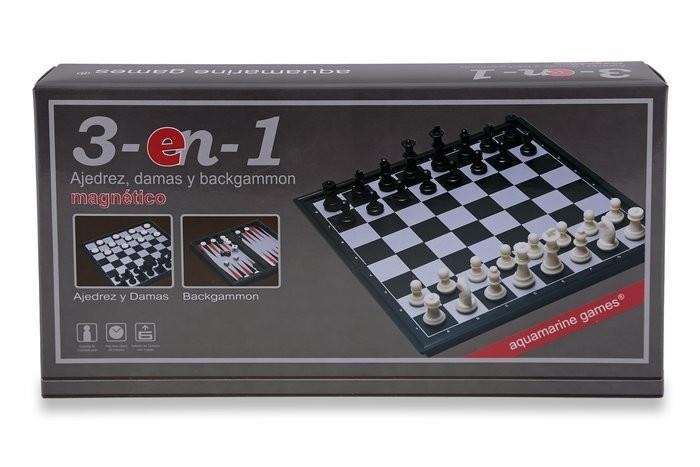 JUEGO AJEDREZ DAMAS BACKGAMMON MAGNETICO 24X24 | 8432026201703