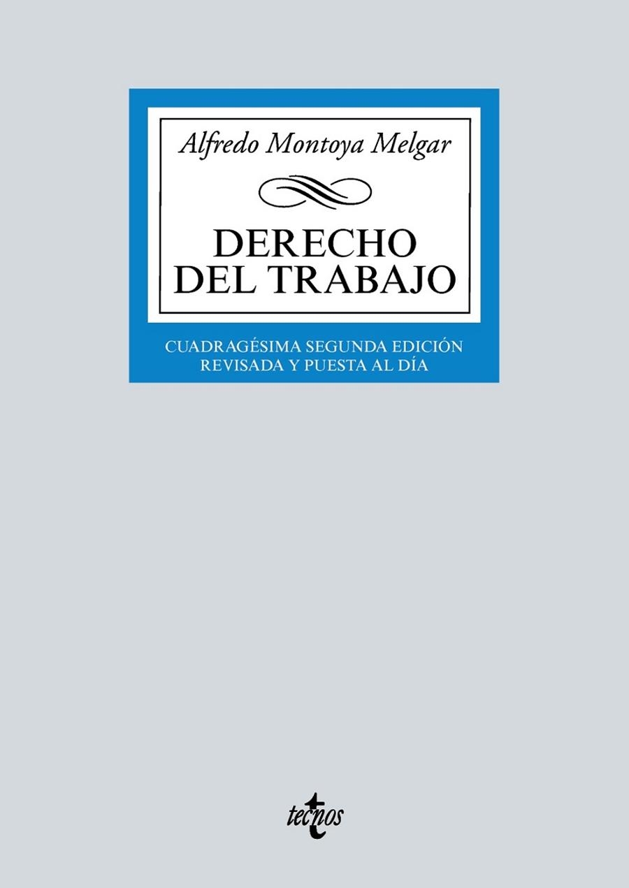 DERECHO DEL TRABAJO | 9788430982431 | MONTOYA MELGAR, ALFREDO