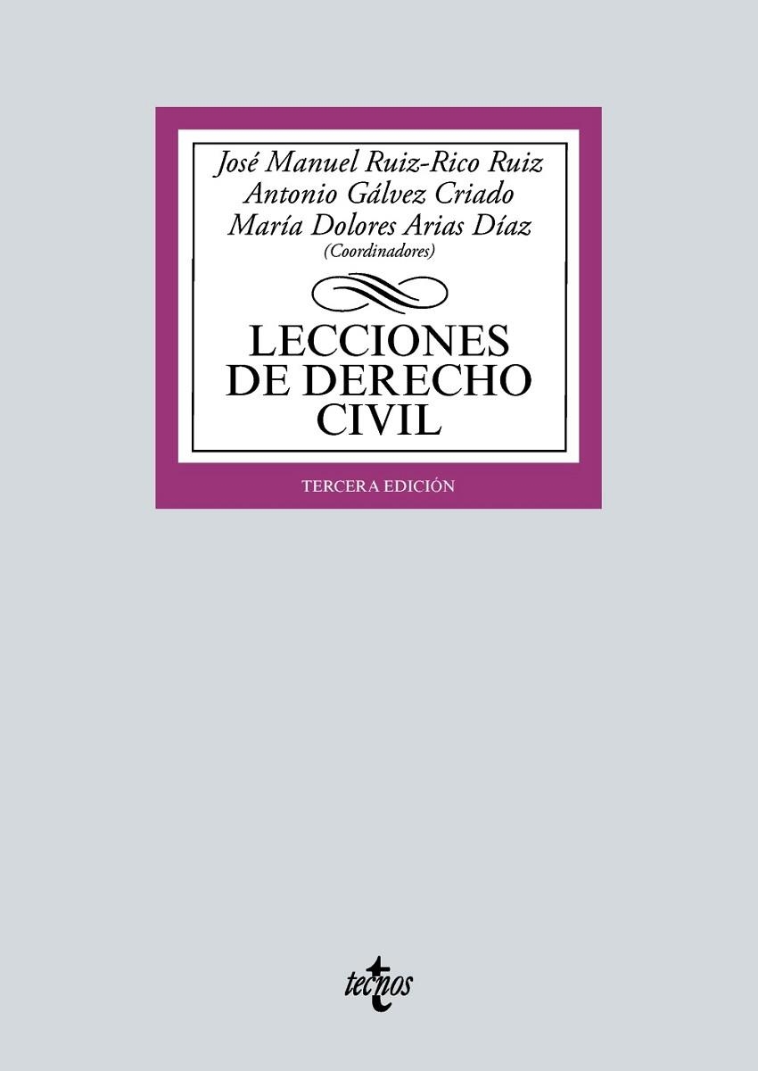 LECCIONES DE DERECHO CIVIL | 9788430983018 | RUIZ-RICO RUIZ, JOSÉ MANUEL/GÁLVEZ CRIADO, ANTONIO/ARIAS DÍAZ, MARÍA DOLORES/MORENO-TORRES HERRERA, 