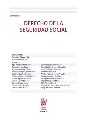 DERECHO DE LA SEGURIDAD SOCIAL | 9788413978628 | ROQUETA BUJ, REMEDIOS