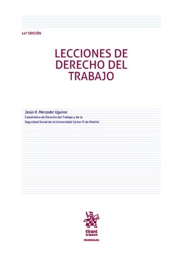 LECCIONES DE DERECHO DEL TRABAJO | 9788413979328 | MERCADER UGUINA, JESÚS RAFAEL