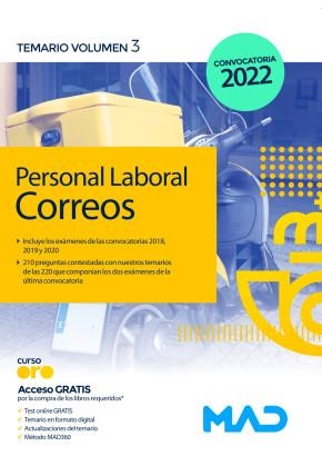 PERSONAL LABORAL DE CORREOS Y TELÉGRAFOS. TEMARIO VOLUMEN 3 | 9788414249871 | GUILLÉN GIL, LUIS IGNACIO/FORUM DE DE CATALUNYA/GUILLEN DIAZ, LOURDES ALEJANDRA