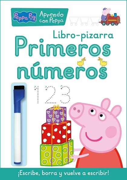 PRIMEROS NÚMEROS (LIBRO-PIZARRA + ROTULADOR )¡ESCRIBE, BORRA Y VUELVE A ESCRIBIR! (APRENDO CON PEPPA PIG) | 9788448859084