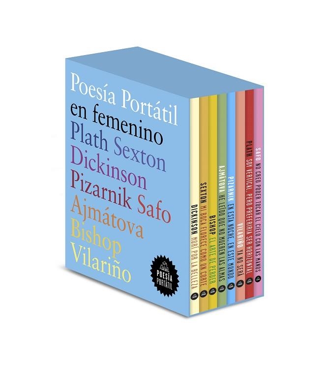 PACK POESÍA PORTÁTIL EN FEMENINO (PLATH | SEXTON | DICKINSON | PIZARNIK | SAFO | AJMÁTOVA -  BISHOP - VILARIÑO) | 9788439740377 | PLATH, SYLVIA/SEXTON, ANNE/DICKINSON, EMILY/PIZARNIK, ALEJANDRA/SAFO,/AJMÁTOVA, ANNA/BISHOP, ELIZABE