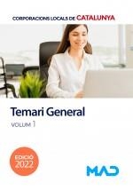 CORPORACIONS LOCALS CATALUNYA TEMARI GENERAL VOL 1 | 9788414260203