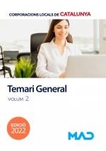 CORPORACIONS LOCALS CATALUNYA TEMARI GENERAL VOL. 2 | 9788414260821