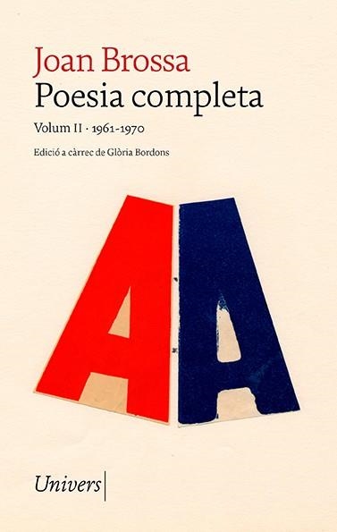 POESIA COMPLETA. VOLUM II (1961-1970) | 9788418887352 | BROSSA, JOAN