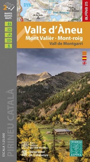 VALLS D'ANEU. MONT VALIER / MONT-ROIG VALL DE MONTGARRI 1:25.000 | 9788480908863 | EDITORIAL ALPINA