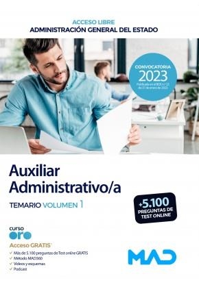 AUXILIAR ADMINISTRATIVO/A (ACCESO LIBRE) TEMARIO 1 ADMINISTRACIÓN GENERAL DEL ESTADO | 9788414267998