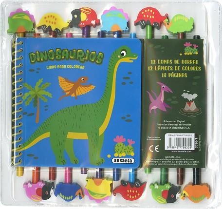 DINOSAURIOS LIBRO PARA COLOREAR + 12 LLAPIS | 9788467795325