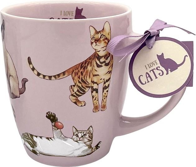 TAZA CERAMICA GATOS ROSA | 4029753187727