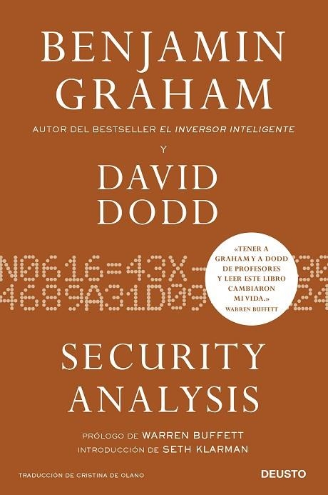 SECURITY ANALYSIS | 9788423436422 | GRAHAM, BENJAMIN