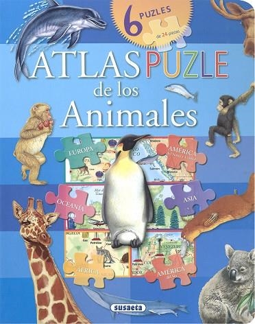 ATLAS PUZLE DE LOS ANIMALES (6 PUZLES DE 24 PIEZAS) | 9788467791020