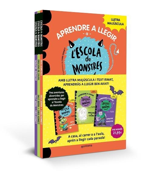 PACK APRENDRE A LLEGIR A L'ESCOLA DE MONSTRES AMB ELS LLIBRES 7, 8 I 9 AMB LLETRA MAJÚSCULA | 9788410298699 | RIPPIN, SALLY