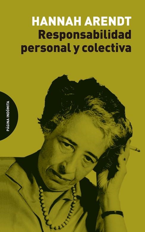 RESPONSABILIDAD PERSONAL Y COLECTIVA | 9788494999284 | ARENDT, HANNAH