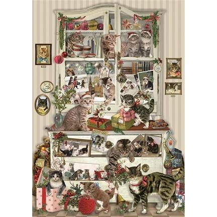 PUZZLE NAVIDAD GATITOS 1000 PIEZAS | 4050003956701