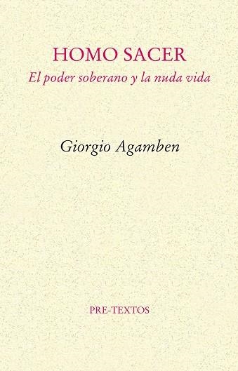 HOMO SACER. EL PODER SOBERANO Y LA NUDA VIDA | 9788481912067 | AGAMBEN,GIORGIO