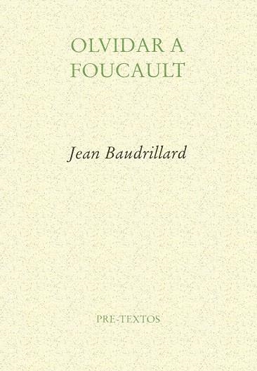 OLVIDAR A FOUCAULT | 9788485081158 | BAUDRILLARD,JEAN