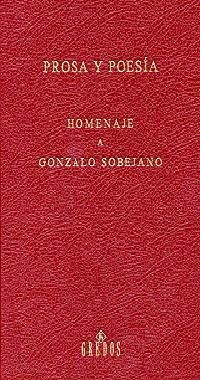 PROSA Y POESIA HOMENAJE A GONZALO SOBEJANO | 9788424922955 | SOBEJANO GONZALO