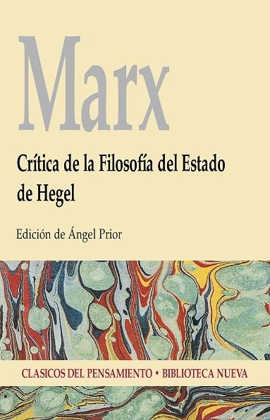 CRITICA DE LA FILOSOFIA DEL ESTADO DE HEGEL | 9788470309823 | MARX,KARL