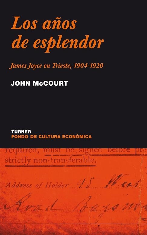 AÑOS DE ESPLENDOR. JAMES JOYCE EN TRIESTE, 1904-1920 | 9788475065410 | MCCOURT,JOHN