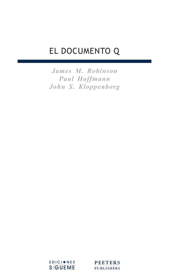 DOCUMENTO Q BILINGUE GRIEGO ESPAÑOL | 9788430114641 | ROBINSON,JAMES HOFFMANN,PAUL KLOPPENBORG,JOHN