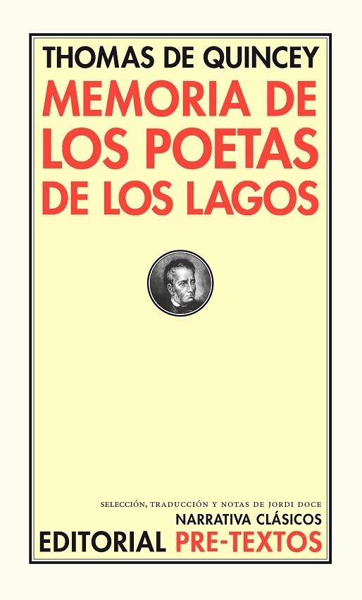 MEMORIA DE LOS POETAS DE LOS LAGOS | 9788481915198 | QUINCEY,THOMAS DE